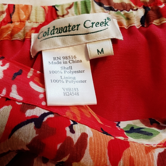 VINTAGE FLORAL RUFFLED CHIFFON SKIRT long - Picture 10 of 11